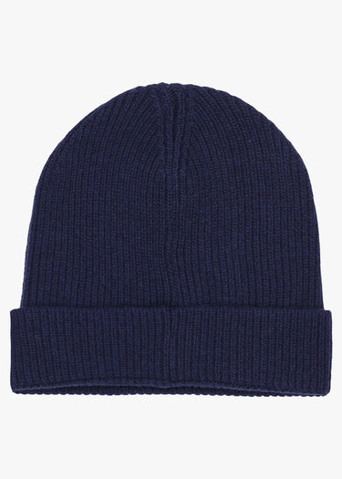 Aquascutum Beanies Rubber patch beanie - navy