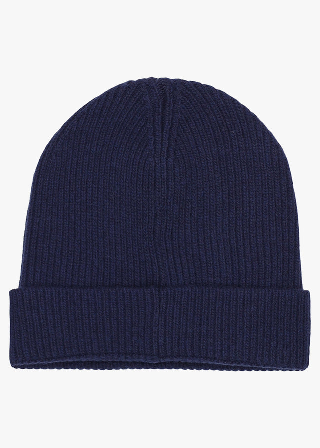 Aquascutum Beanies Rubber patch beanie - navy