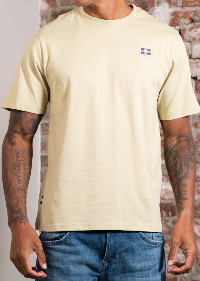 Aquascutum T-shirts Rubber patch t-shirt - beige