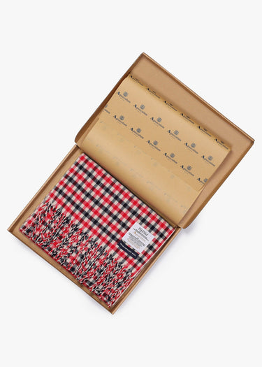 Aquascutum Scarves Wool iconic scarf - red