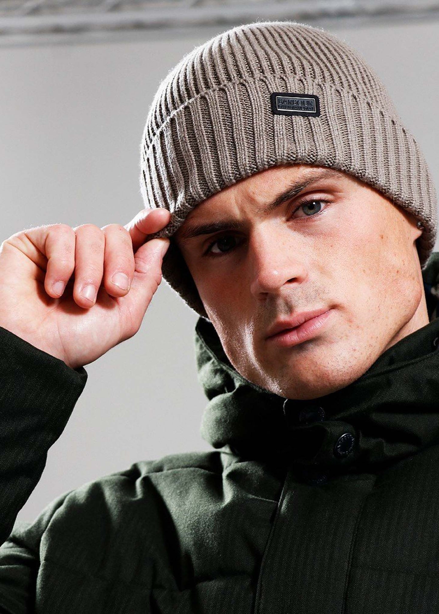 Barbour International Mutsen Chester beanie hat - brindle