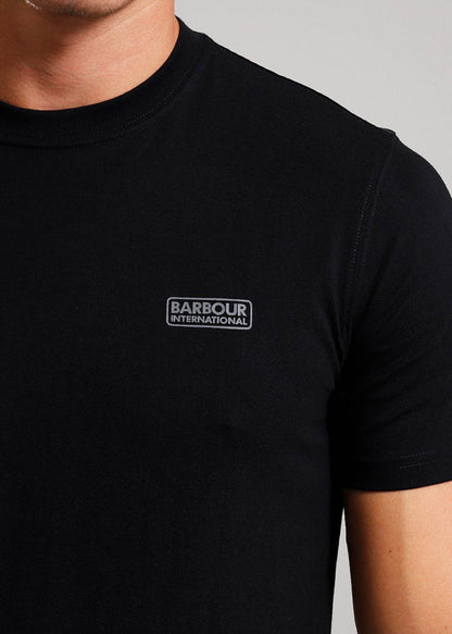 Barbour International T-shirts Small logo tee - black pewter