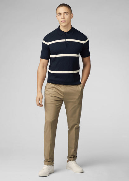 Ben Sherman Polo's  Argyle stripe polo - dark navy 