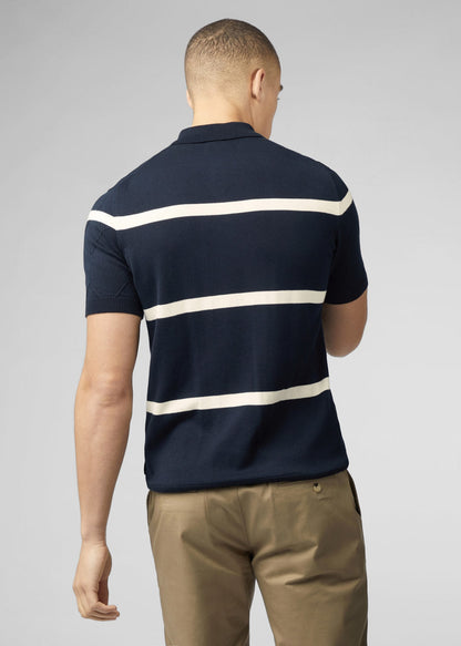 Ben Sherman Polo's  Argyle stripe polo - dark navy 