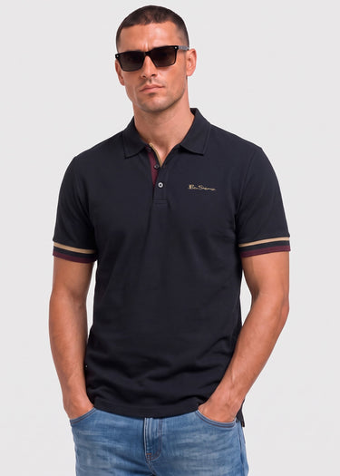 Ben Sherman Polo's Cuff detail polo - black