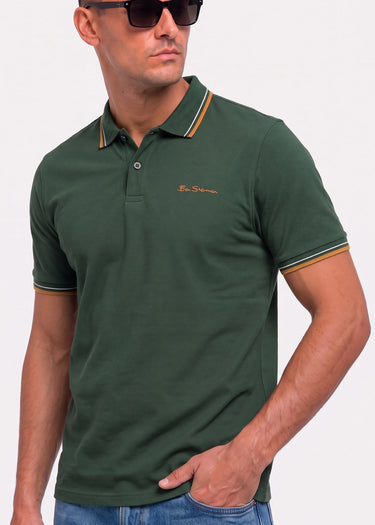 Ben Sherman Polo's Signature pique polo - bottle green
