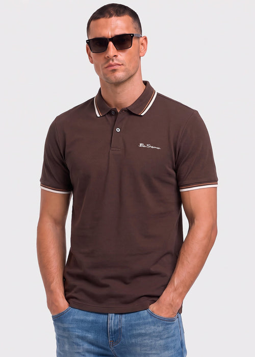 Signature pique polo - chestnut