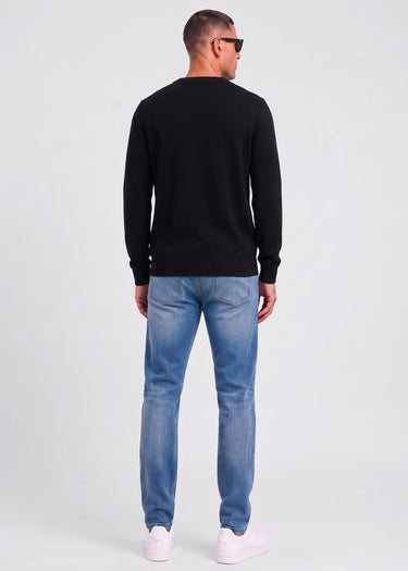 Ben Sherman Truien Texture front crew - black