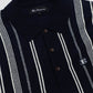 Ben Sherman Polo's  Crickle cotton stripe polo - dark navy 