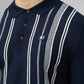 Ben Sherman Polo's  Crickle cotton stripe polo - dark navy 