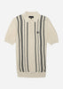 Ben Sherman Polo's  Crickle cotton stripe polo - ivory 