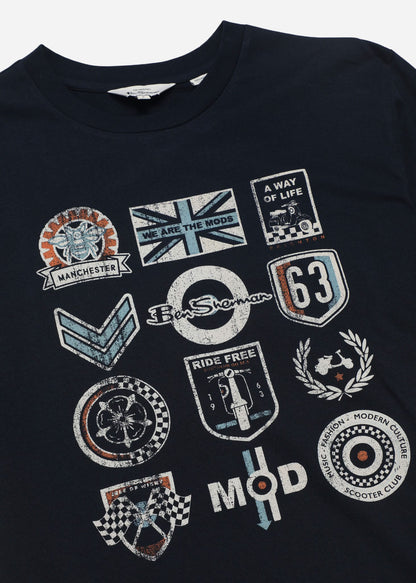 Ben Sherman T-shirts  Scooter clubs tee - dark navy 