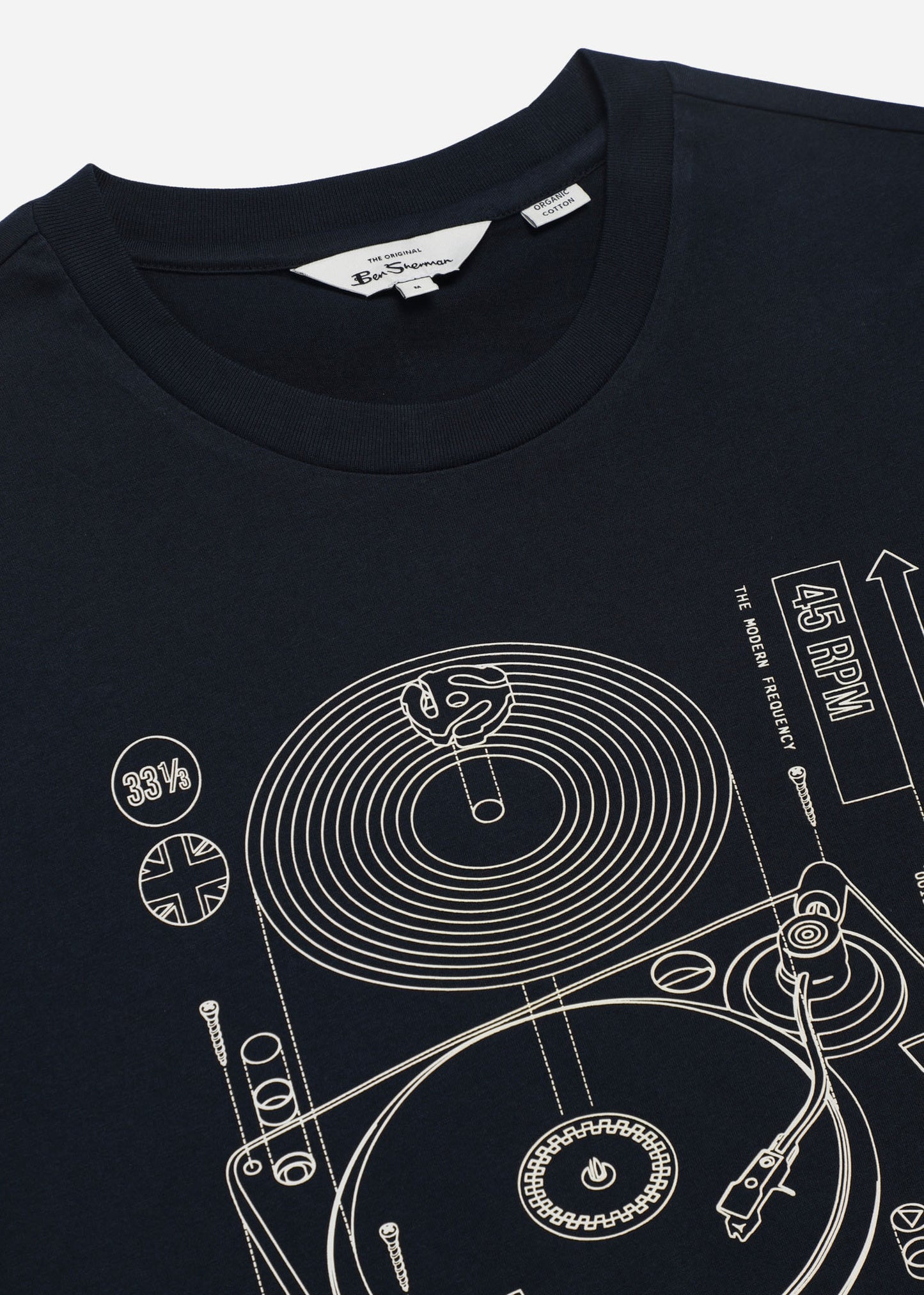 Ben Sherman T-shirts  Linear record player - dark navy 