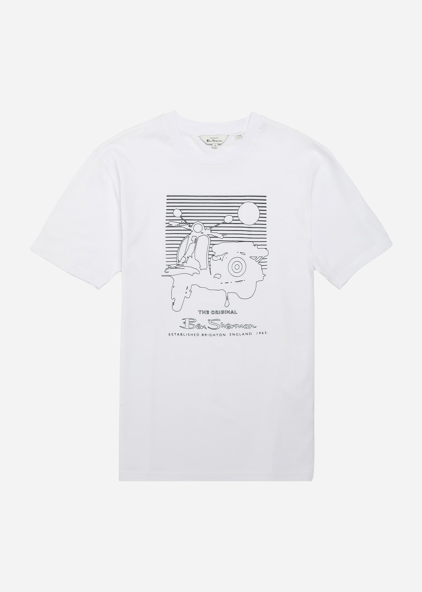 Ben Sherman T-shirts  Summer scooter tee - white 
