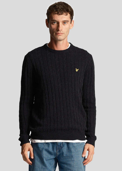 Lyle & Scott Truien  Cable jumper - jet black marl 