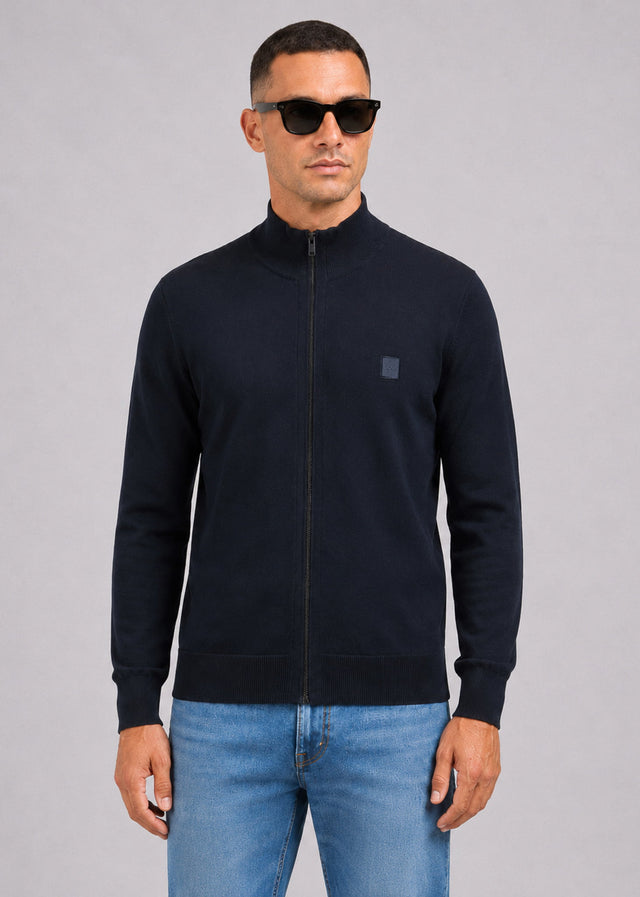 Hugo Boss Sweaters Kanozip s - dark blue