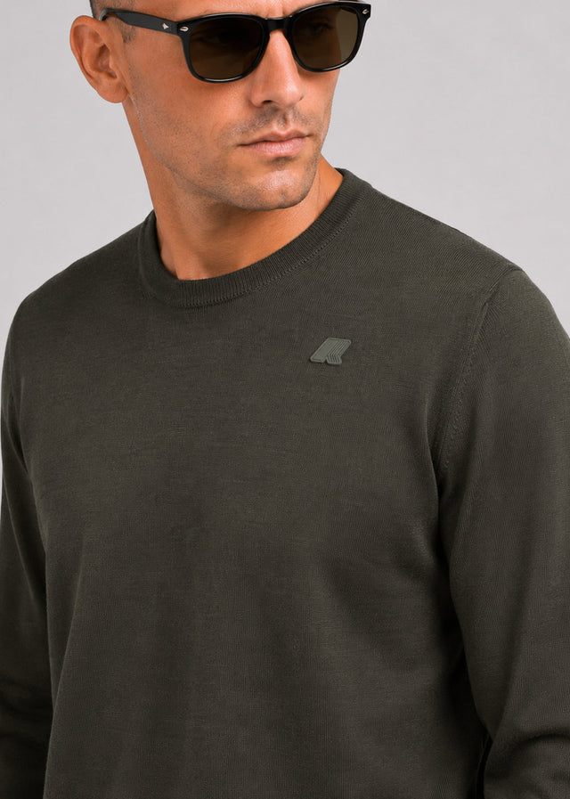 K-Way Sweaters Sebastien merino - green blackish