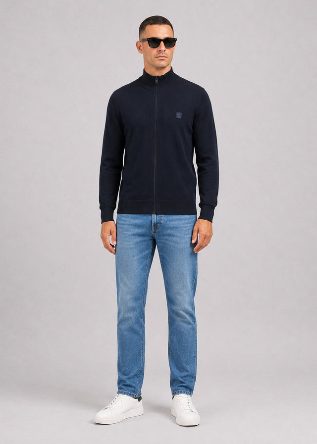Hugo Boss Sweaters Kanozip s - dark blue