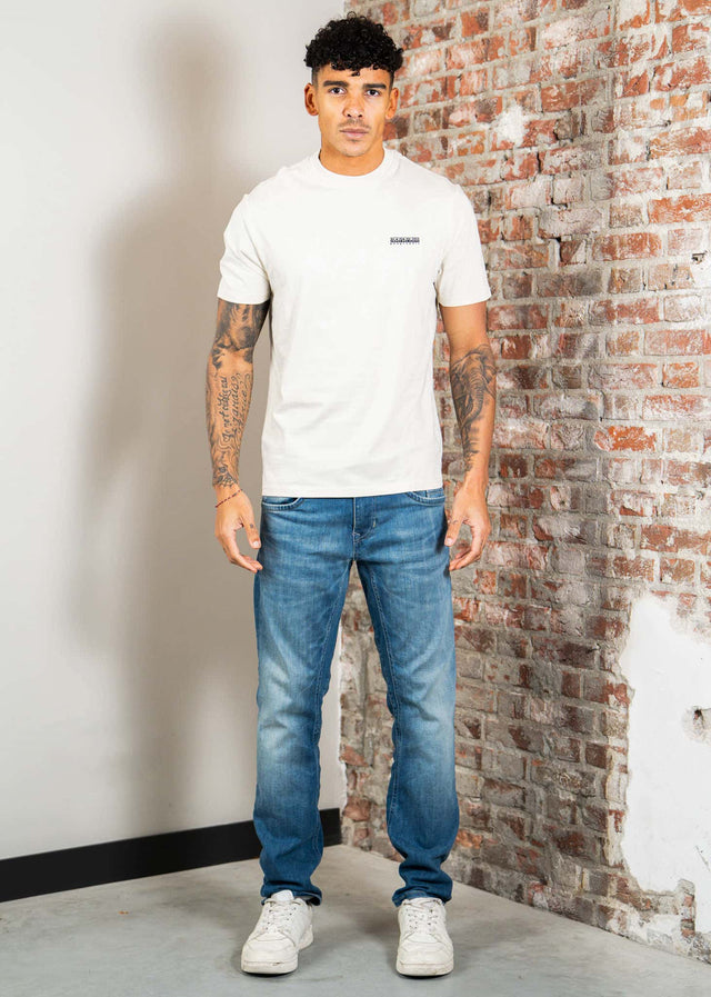 Napapijri T-shirts S small box ss - beige dimity