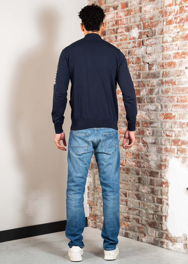 Aquascutum Sweaters Lamina pocket mockneck - navy