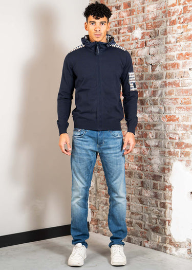 Aquascutum Hoodies Lamina pocket fz hoodie - navy