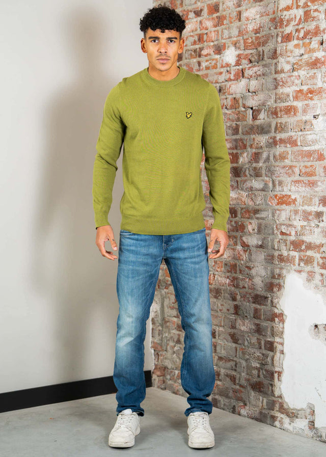 Lyle & Scott Sweaters Cotton crew neck jumper - shrub green