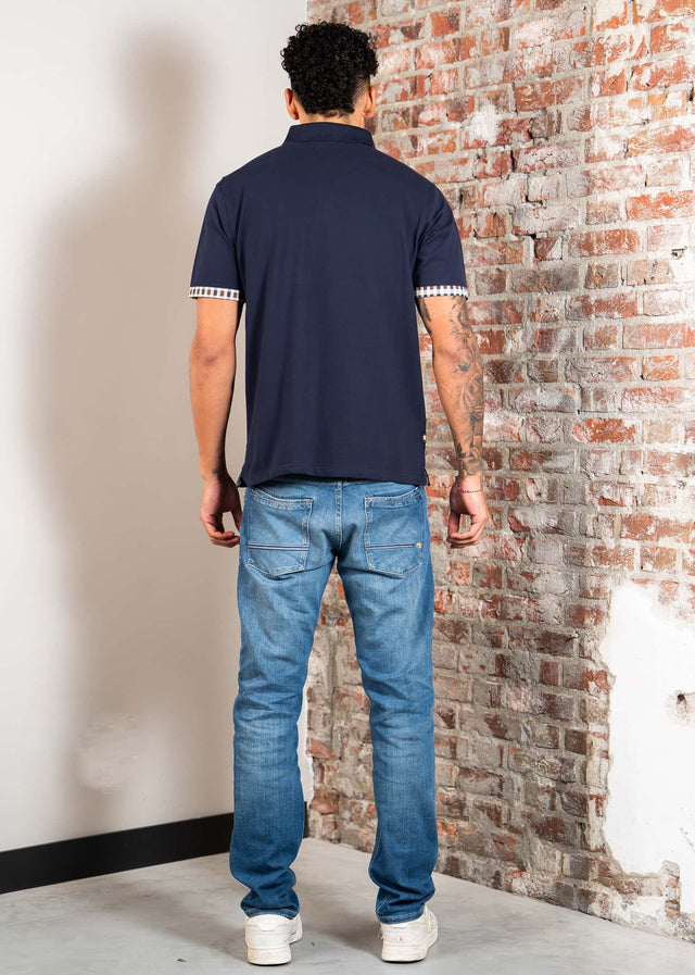 Aquascutum Polos Cc stretch piqué sleeve polo - navy