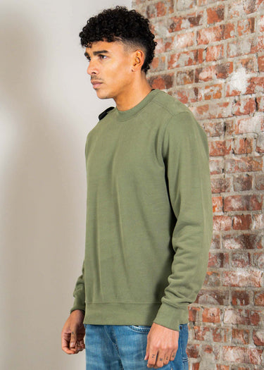 MA.Strum Truien Mastrum crew sweat - bronze green