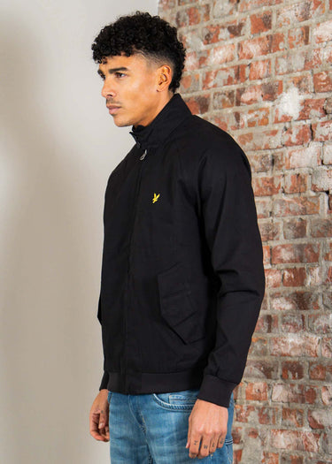Lyle & Scott Jassen Cotton Harrington Jacket - Jet Black
