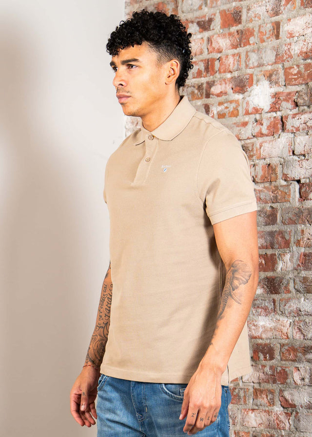 Barbour Polos Barbour tartan pique polo shirt - washed stone dress