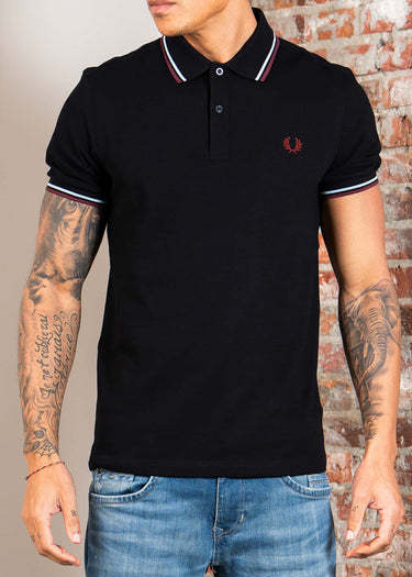 Fred Perry Polo's Twin tipped fred perry shirt - black ball boy blue oxblood