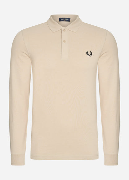 Fred Perry Longsleeve Polo's  Ls plain fred perry shirt - oatmeal black 