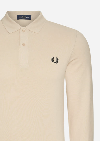 Fred Perry Longsleeve Polo's  Ls plain fred perry shirt - oatmeal black 