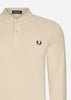 Fred Perry Longsleeve Polo's  Ls plain fred perry shirt - oatmeal black 