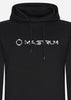 MA.Strum Hoodies  Cracked logo hooded sweat - black 