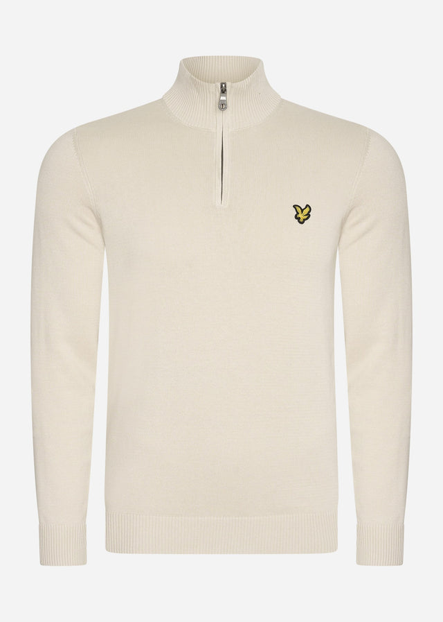 Lyle & Scott Sweaters  Cotton merino quarter zip jumper - cove 