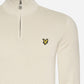 Lyle & Scott Truien  Cotton merino quarter zip jumper - cove 