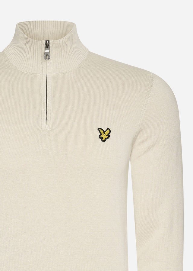 Lyle & Scott Sweaters  Cotton merino quarter zip jumper - cove 