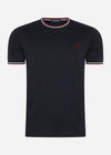 Fred Perry T-shirts  Twin tipped t-shirt - navy snow white red 