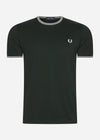 Fred Perry T-shirts  Twin tipped t-shirt - night green snow white 