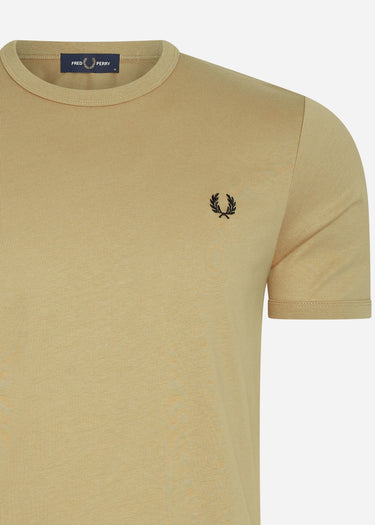 Fred Perry T-shirts  Ringer t-shirt - warm stone black 