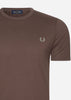 Fred Perry T-shirts  Ringer t-shirt - brick warm grey 