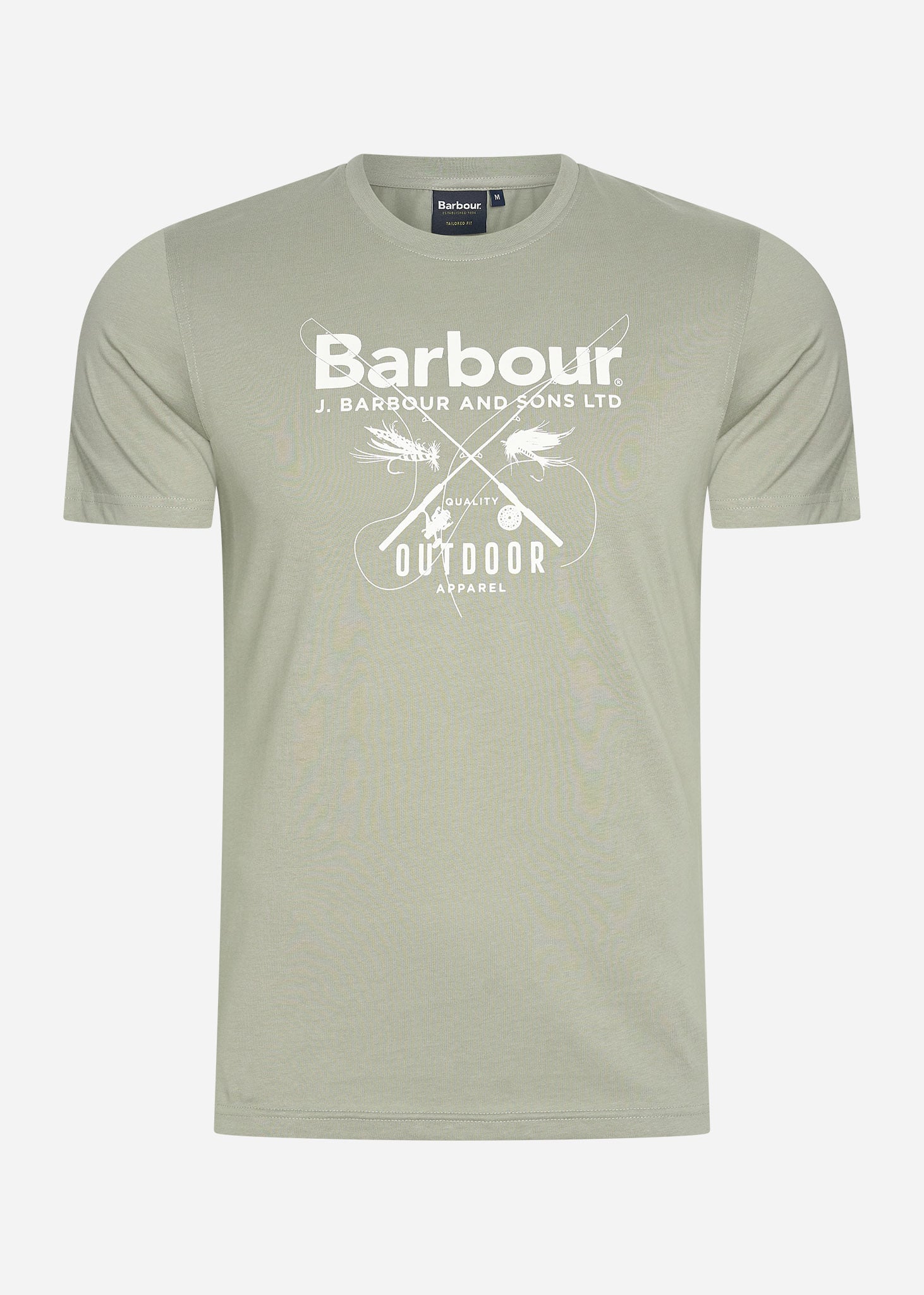 Barbour T-shirts  Fly tee - forest fog 