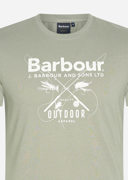 Barbour T-shirts  Fly tee - forest fog 