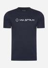 MA.Strum T-shirts  Cracked logo tee - ink navy 