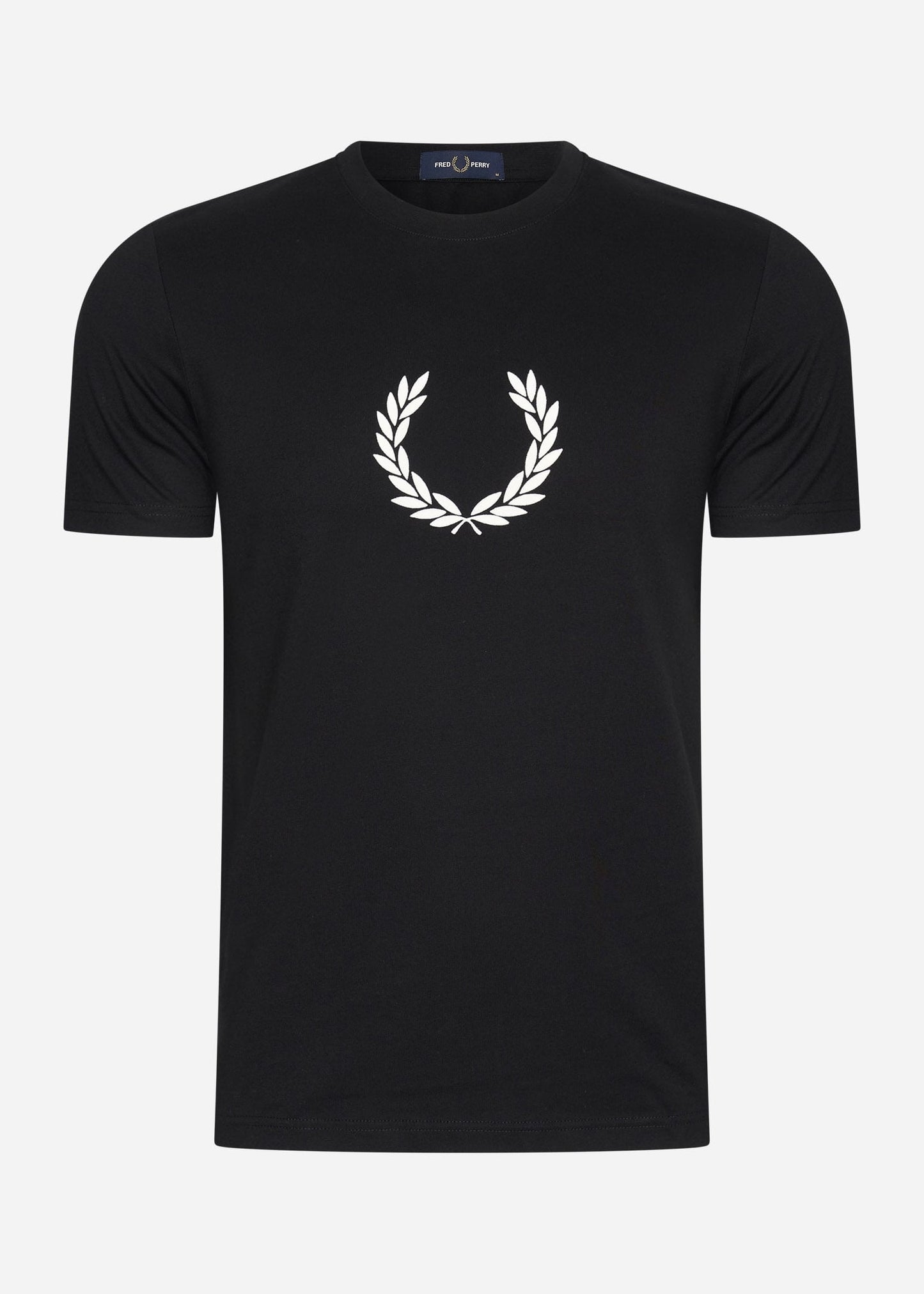 Fred Perry T-shirts  Flocked laurel wreath graphic tee - black 