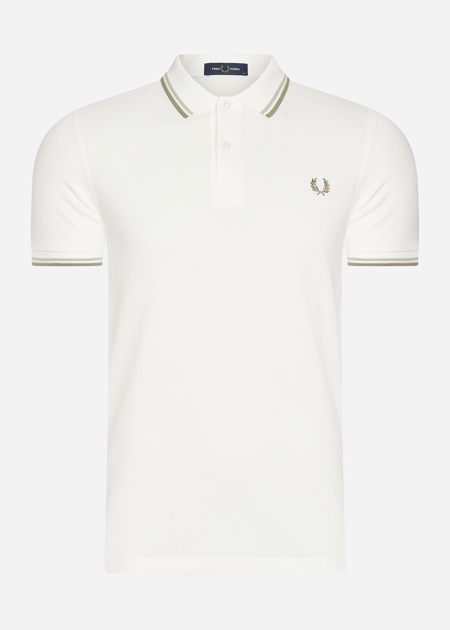 Fred Perry Polo's  Twin tipped Fred Perry shirt - snow white oatmeal white stone 