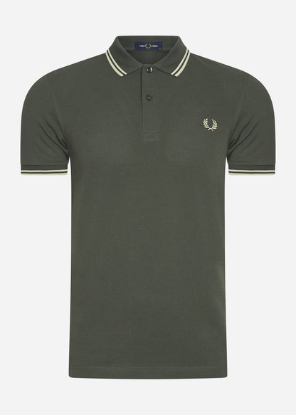 Fred Perry Polo's  Twin tipped fred perry shirt - field green oatmeal 