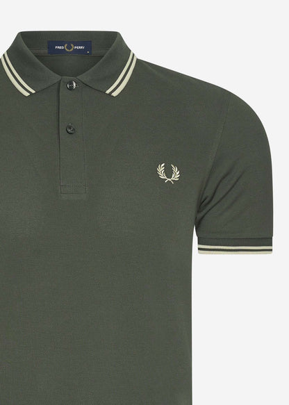 Fred Perry Polo's  Twin tipped fred perry shirt - field green oatmeal 