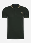 Fred Perry Polo's  Twin tipped fred perry shirt - night green 